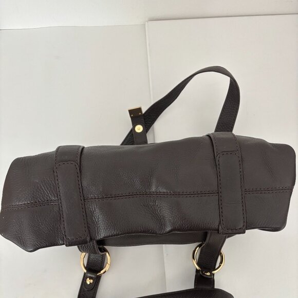 Michael Kors Brown Pebbled Leather Bag Gold Hardware Quiet Luxury Old Money - Picture 10 of 13